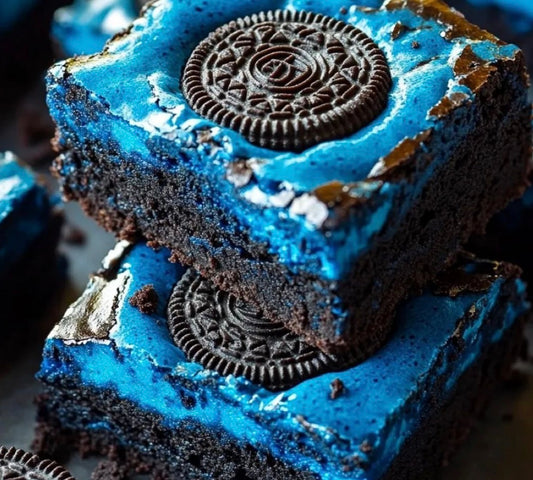 Blue Velvet Oreo Brownie